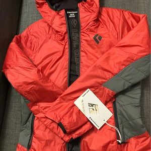 BLACK DIAMOND WOMEN'S VISION HYBRID HOODY SIZE SMALL RED